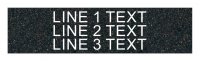 Textured Plastic Nameplate - 3/4" x 4" - 3/16" Text