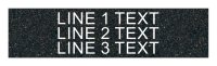 Textured Plastic Nameplate - 3/4" x 4" - 3/16" Text