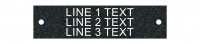 Textured Plastic Nameplate - 3/4" x 3" - 3/16" Text - Mtg Holes