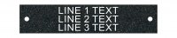 Textured Plastic Nameplate - 3/4" x 3 1/2" - 3/16" Text - Mtg Holes
