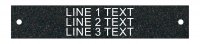 Textured Plastic Nameplate - 3/4" x 4" - 3/16" Text - Mtg Holes