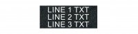Textured Plastic Nameplate - 1" x 2 1/2" - 1/4" Text