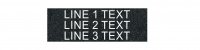 Textured Plastic Nameplate - 1" x 3" - 1/4" Text