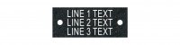 Textured Plastic Nameplate - 1" x 2 1/2" - 1/4" Text - Mtg Holes