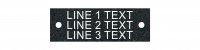 Textured Plastic Nameplate - 1" x 3" - 1/4" Text - Mtg Holes