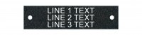 Textured Plastic Nameplate - 1" x 4" - 1/4" Text - Mtg Holes