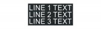 Textured Plastic Nameplate - 1 1/2" x 3" - 3/8" Text