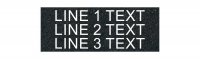 Textured Plastic Nameplate - 1 1/2" x 4" - 3/8" Text