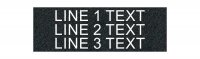 Textured Plastic Nameplate - 1 1/2" x 4 1/2" - 3/8" Text