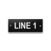 Heavy-Duty Plastic Nameplate - 1 1/2" x 4" - 3/4" Text - Mtg Holes