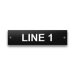 Heavy-Duty Plastic Nameplate - 1 1/2" x 6" - 3/4" Text - Mtg Holes