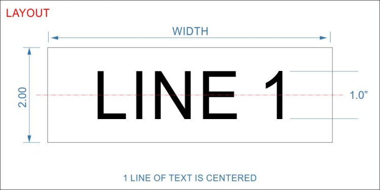 Modal Additional Images for Textured Plastic Nameplate - 2" x 3" - 1" Text