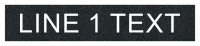 Textured Plastic Nameplate - 2" x 10" - 1" Text
