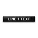 Heavy-Duty Plastic Nameplate - 2" x 12" - 1" Text