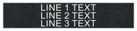 Textured Plastic Nameplate - 2" x 12" - 1/2" Text