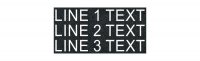 Textured Plastic Nameplate - 3" x 6" - 3/4" Text