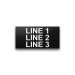 Heavy-Duty Plastic Nameplate - 3" x 6" - 3/4" Text