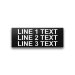 Heavy-Duty Plastic Nameplate - 3" x 8" - 3/4" Text