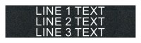 Textured Plastic Nameplate - 3" x 12" - 3/4" Text