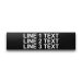 Heavy-Duty Plastic Nameplate - 3" x 12" - 3/4" Text