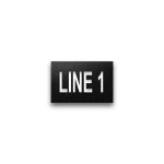 Heavy-Duty Plastic Nameplate - 4" x 6" - 2" Text