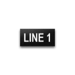 Heavy-Duty Plastic Nameplate - 4" x 8" - 2" Text