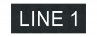 Textured Plastic Nameplate - 4" x 10" - 2" Text