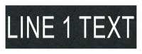 Textured Plastic Nameplate - 4" x 12" - 2" Text