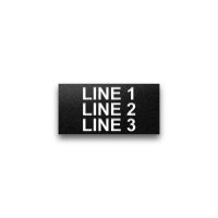 Heavy-Duty Plastic Nameplate - 4" x 8" - 1" Text