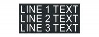 Textured Plastic Nameplate - 4" x 8" - 1" Text