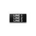 Heavy-Duty Plastic Nameplate - 4" x 8" - 1" Text
