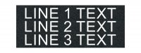 Textured Plastic Nameplate - 4" x 10" - 1" Text