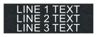 Textured Plastic Nameplate - 4" x 12" - 1" Text