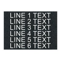 Textured Plastic Nameplate - 5" x 7" - 5/8" Text