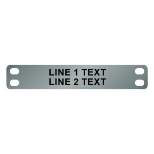 (image for) Stainless Steel Cable Tag- 0.472" x 2 3/4" - 3/16" Text