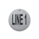 Engraved Stainless Steel Valve Tag - 2" Round - 1" Text