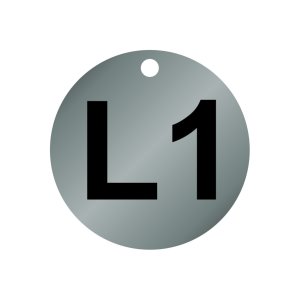 (image for) Engraved Stainless Steel Tag - 2.0" Round - Style 1