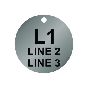 (image for) Engraved Stainless Steel Tag - 2.0" Round - Style 2