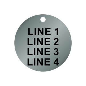 (image for) Engraved Stainless Steel Tag - 2.0" Round - Style 3