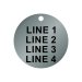 (image for) Engraved Stainless Steel Tag - 2.0" Round - Style 3