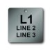 (image for) Engraved Stainless Steel Tag - 2.0" Square - Style 2
