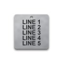 Engraved Stainless Steel Valve Tag - 2" Square - 1/4" Text