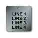 (image for) Engraved Stainless Steel Tag - 2.0" Square - Style 3