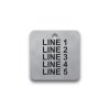 Engraved Stainless Steel Valve Tag - 1 1/2" Square - 3/16" Text