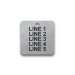  Engraved Stainless Steel Tag - 1.5" Square - Style 3