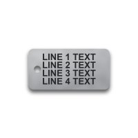 Engraved Stainless Steel Valve Tag - 1 1/8" x 2 1/4" - 3/16" Text