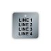 (image for) Engraved Stainless Steel Tag - 1.5" Square - Style 3