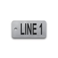 Engraved Stainless Steel Valve Tag - 1 1/8" x 2 1/4" - 3/4" Text