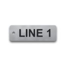 Engraved Stainless Steel Valve Tag - 1" x 3" - 1/2" Text