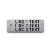  Stainless Steel Tag - 1" x 3" - 1/4" Text